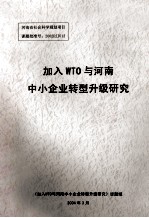 加入WTO与河南中小企业转型升级研究