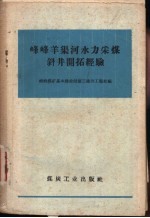 峰峰羊渠河水力采煤斜井开拓经验