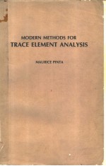 MODERN METHODS FOR TRACE ELEMENT ANALYSIS