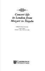 CONCERT LIFE IN LONDON FROM MOZART TO HAYDN