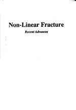 NON-LINEAR FRACTURE RECENT ADVANCES