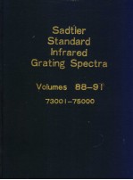 Sadtler Standard Infrared Grating Spectra Volumes 88-91