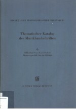 THEMATISCHER KATALOG DER MUSIKHANDSCHRIFTEN 6