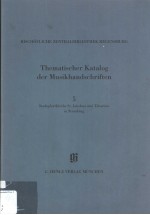 THEMATISCHER KATALOG DER MUSIKHANDSCHRIFTEN 5