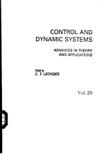 CONTROL AND DYNAMIC SYSTEMS ADVANCES IN THEORY AND APPLICATIONS