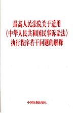 最高人民法院关于适用《中华人民共和国民事诉讼法》执行程序若干问题的解释