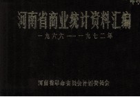 河南省商业统计资料汇编  1966-1972