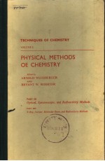 TECHNIQUES OF CHEMISTRY VOLUME 1 PHYSICAL METHODS OF CHEMISTRY PART 3