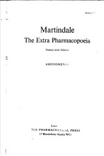 MARTINDALE THE EXTRA PHARMACOPOEIA TWENTY-SIXTH EDITION