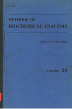 METHODS OF BIOCHEMICAL ANALYSIS VOLUME 20