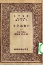 汉译世界名著 万有文库 第1集一千种 社会进化史 一、二、三