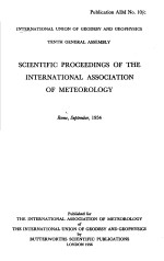 SCIENTIFIC PROCEEDINGS OF THE INTERNATIONAL ASSOCIATION OF METEOROLOGY