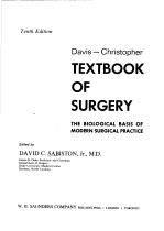 DAVIS-CHRISTOPHER TEXTBOOK OF SURGERY THE BIOLOGICAL BASIS OF MODERN SURGICAL PRACTICE TENTH EDITIO