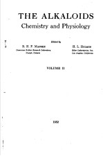 THE ALKALOIDS CHEMISTRY AND PHYSIOLOGY VOLUME 2