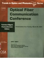 TOPS VOLUME 54 OPTICAL FIBER COMMUNICATION CONFERENCE TECHNICAL DEGEST POSTCONFERENCE EDITION PRE