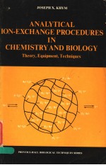 ANALYTICAL ION-EXCHANGE PROCEDURES IN CHEMISTRY AND BIOLOGY THEORY