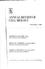 ANNUAL REVIEW OF CELL BIOLOGY VOLUME 5 1989