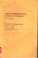 DRUG THERAPEUTICS CONCEPTS FOR PHYSICIANS 1979 EDITION