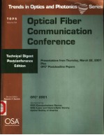 TOPS VOLUME 54 OPTICAL FIBER COMMUNICATION CONFERENCE TECHNICAL DIGEST POSTCONFERENCE EDITION PRE