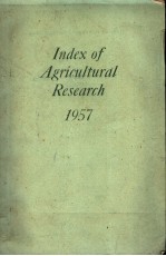 INDEX OF AGRICULTURAL RESEARCH