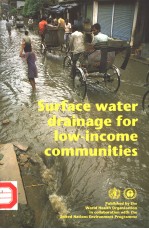 SURFACE WATER DRAINGE FOR LOW-INCOME COMMUNITIES