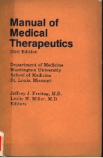 MANUAL OF MEDICAL THERAPEUTICS 23RD EDITION