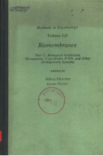 METHODS IN ENZYMOLOGY VOLUME LII BIOMEMBRANES