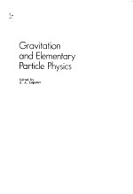 GRAVITATION AND ELEMENTARY PARTICLE PHYSICS