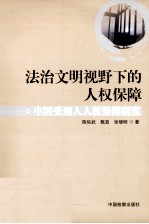 中国文明视野下的人权保障 中国受刑人人权保障研究