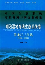 中国生态系统定位观测与研究数据集 湖泊湿地海湾生态系统卷-黑龙江三江站 2000-2006