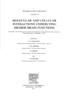 PROGRESS IN BRAIN RESEARCH VOLUME 58 MOLECULAR AND CELLULAR INTERACTIONS UNDERLYING HIGHER BRAIN F