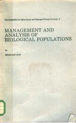 MANAGEMENT AND ANALYSIS OF BIOLOGICAL POPULATIONS