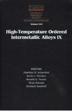 HIGH-TEMPERATURE ORDERED INTERMETALLIC ALLOYS IX