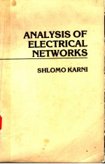 ANALYSIS OF ELECTRICAL NETWORKS