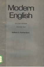 MODERN ENGLISH VOLUME ONE SECOND EDITION