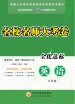 名校名师大考卷 英语 九年级