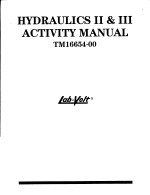 HYDRAULICS 2 & 3 ACTIVITY MANUAL TM16654-00