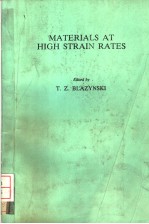 MATERIALS AT HIGH STRAIN RATES