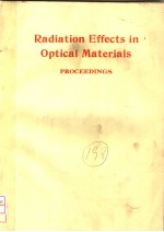 RADIATION EFFECTS IN OPTICAL MATERIALS SPIE VOLUME 541