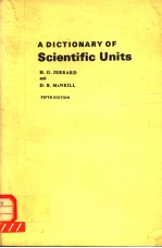 A DICTIONARY OF SCIENTIFIC UNITS FIFTH EDITION