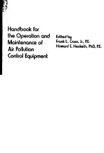 HANDBOOK FOR THE OPERATION AND MAINTENANCE OF AIR POLLUTION CONTROL EQUIPMENT