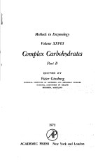 METHODS IN ENZYMOLOGY VOLUME XXVIII COMPLEX CARBOHYDRATES PART B