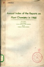 ANNUAL INDEX OF THE REPORTS ON PLANT CHEMISTRY IN 1968