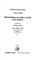 METHODS IN ENZYMOLOGY VOLUME XVIIB METABOLISM OF AMINO ACIDS AND AMINES