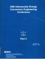 A COLLECTION OF TECHNICAL PAPERS 29TH INTERSOCIETY ENERGY CONVERSION ENGINEERING CONFERENCE PART 3