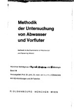 METHODIK DER UNTERSUCHUNG VON ABWASSER UND VORFLUTER