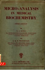 MICRO-ANALYSLS IN MEDICAL BIOCHEMISTRY THIRD EDITION