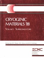 CRYOGENIC MATERIALS'88 VOLUME 1 SUPERCONDUCTORS