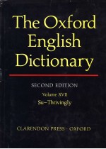 THE OXFORD ENGLISH DICTIONARY SECOND EDITION VOLUME XVII