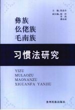 彝族仫佬族毛南族习惯法研究